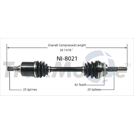 Surtrack Axle Cv Axle Shaft, Ni-8021 NI-8021